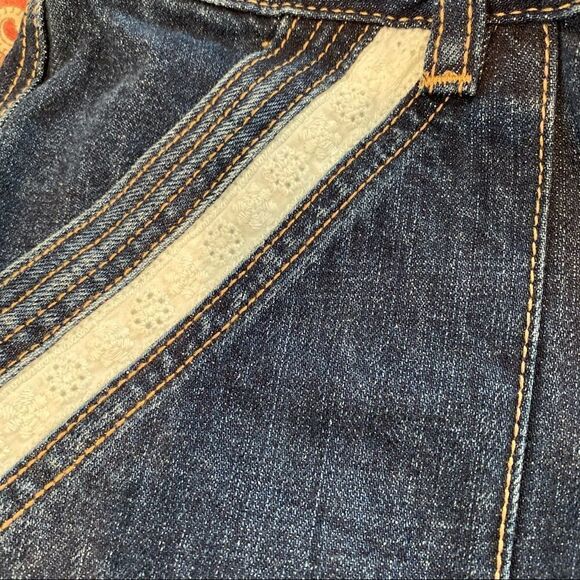 Free People Sweet Surrender High Waisted Denim and Lace Shorts - Picture 3 of 6